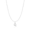 Silver Letter Q Initial Necklace