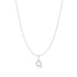 Silver Letter Q Initial Necklace