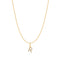 Gold Letter R Initial Necklace