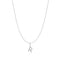 Silver Letter R Initial Necklace