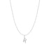 Silver Letter R Initial Necklace