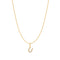 Gold Letter U Initial Necklace