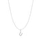Silver Letter U Initial Necklace