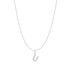 Silver Letter U Initial Necklace