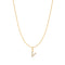 Gold Letter V Initial Necklace