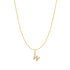 Gold Letter W Initial Necklace