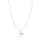 Silver Letter W Initial Necklace