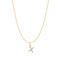 Gold Letter X Initial Necklace