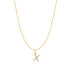 Gold Letter X Initial Necklace