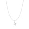 Silver Letter X Initial Necklace