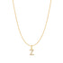 Gold Letter Z Initial Necklace