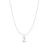 Silver Letter Z Initial Necklace