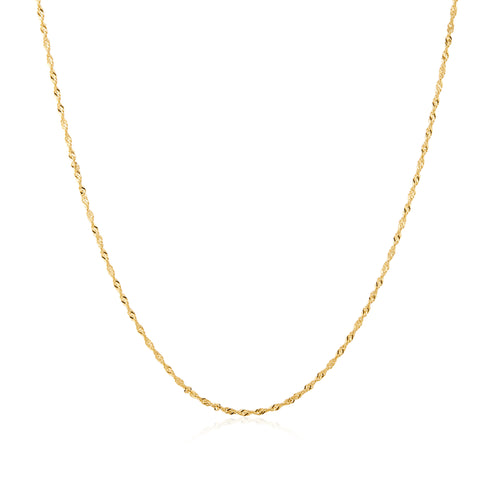 Gold Twisted Chain Necklace