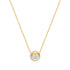 Gold Reversible Pavé Moon Evil-Eye Necklace
