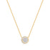 Gold Reversible Pavé Moon Evil-Eye Necklace
