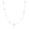 Silver Asymmetric Shell Pearl Station Necklace