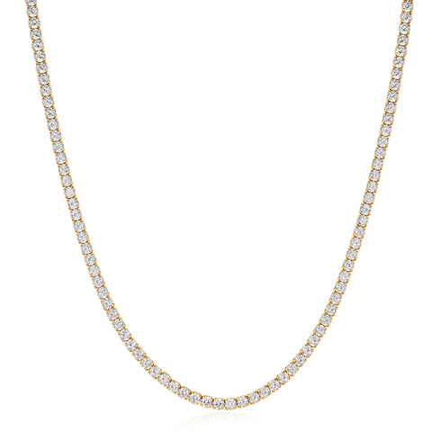 Gold Classic Tennis Necklace