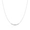 Silver Graduated Bezel-Set Necklace