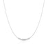 Silver Graduated Bezel-Set Necklace