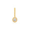 Gold Round Beaded Bezel Set Charm