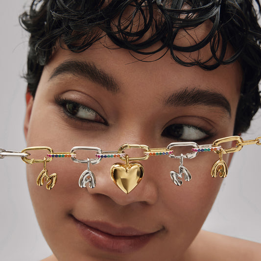 Silver M Letter Charm