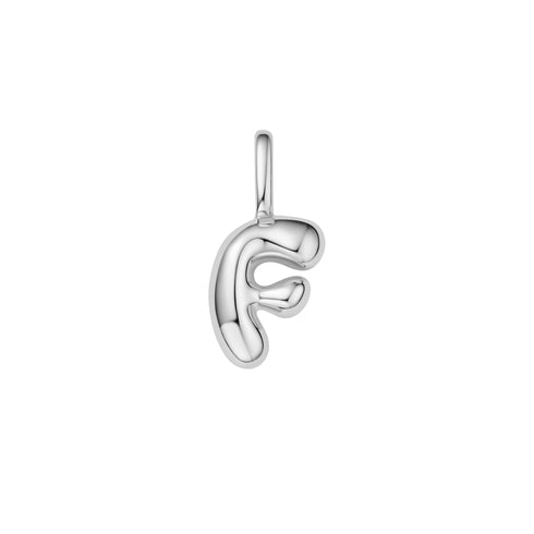 Silver F Letter Charm