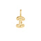 Gold I Letter Charm