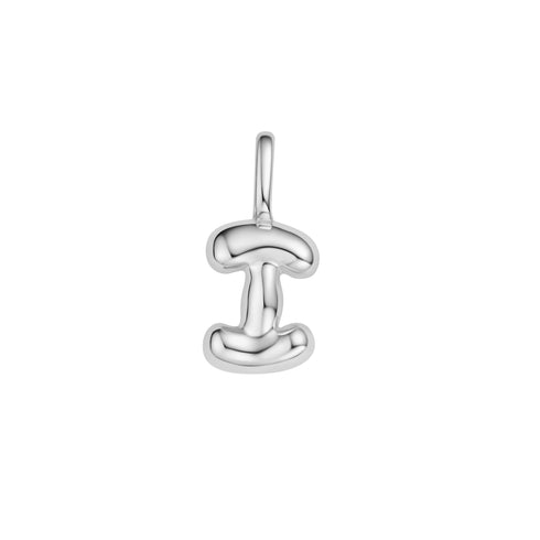 Silver I Letter Charm