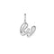 Silver W Letter Charm