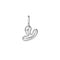 Silver Y Letter Charm