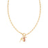 Gold Link Charm Chain Connector Necklace