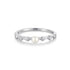Silver Freshwater Pearl and White Cubic Zirconia Bezel Set Ring