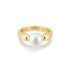 Gold Freshwater Sphere Pearl Ring