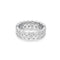 Silver Double Row Bezel Ring