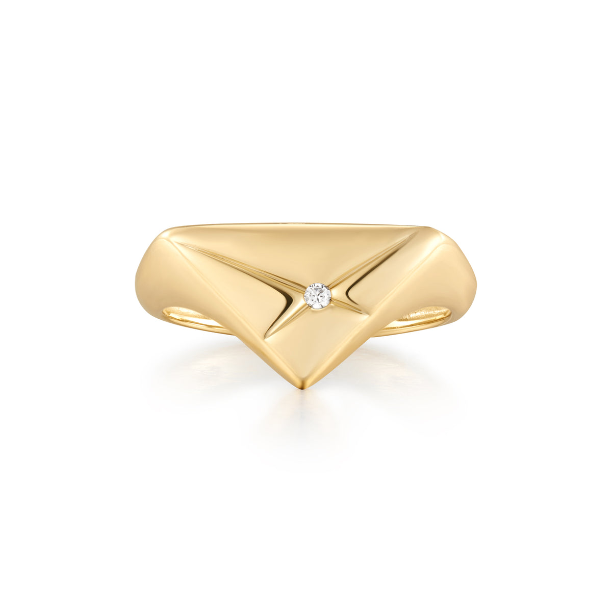 Ania Haie Silver Kiss Triangle Ring main image 0