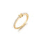 Gold Cross Cubic Zirconia Ring