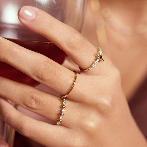 Gold Multi Sparkle Ring