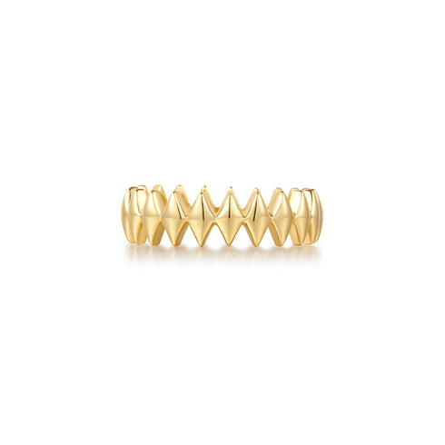 Gold Half Pavé Sparkle Ring