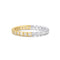 Two-Tone Square and Circle Bezel Ring