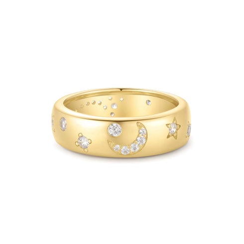 Gold Celestial Chunky Ring