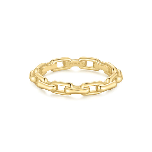 Gold Paper Clip Link Ring