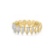 Two-Tone Sparkling Puffy Spike Ring
