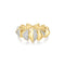 Two-Tone Sparkling Bold Puffy Spike Ring