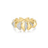 Two-Tone Sparkling Bold Puffy Spike Ring