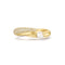 Gold Sparkle Pearl Crossover Adjustable Ring