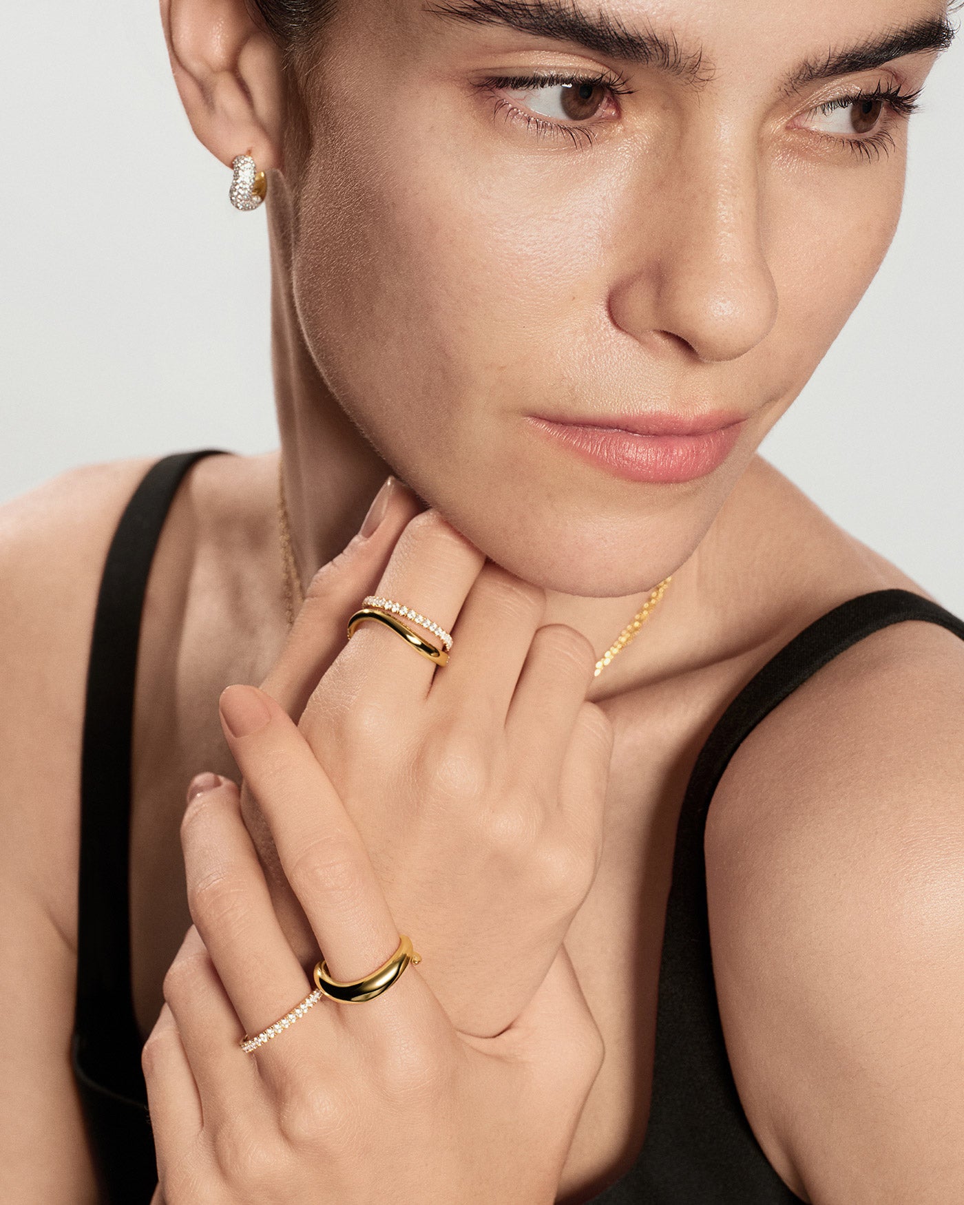 Gold Spiral Adjustable Ring