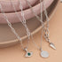 Silver Glam Disc Pendant Necklace