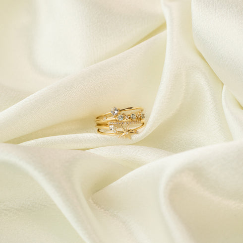14kt Gold Star Diamond Ring
