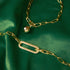 Gold Link Charm Chain Connector Bracelet