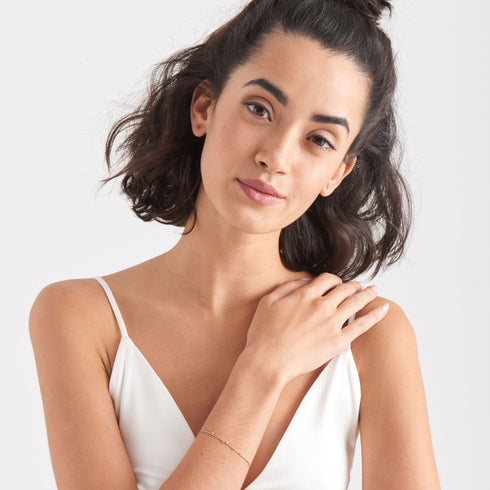 Gold Geometry Mixed Discs Bracelet.